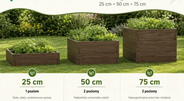 Warzywniak w skrzyniach krok po kroku: 25, 50 i 75 cm wysokości. Wybierz idealny dla siebie.