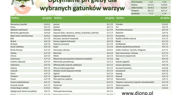 Tabela pH gleby dla roślin: optymalne wartości dla warzyw i ziół, od amarantusa po ziemniaki.